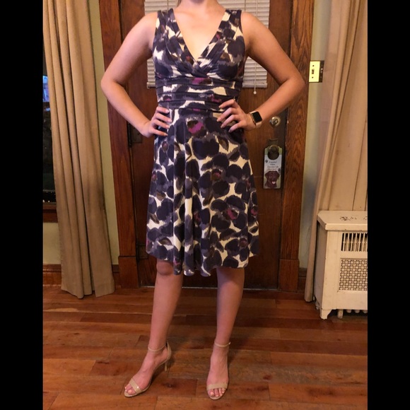 karin stevens Dresses & Skirts - Karin Stevens hues of purple fit and flare dress